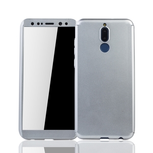 Handyh�lle Schutzh�lle f�r Huawei Mate 10 Lite Full Case Cover Displayschutz 360 Silber
