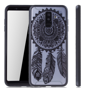 Handy Hlle Mandala fr Samsung Galaxy A6 Plus 2018 Design Case Schutzhlle Motiv Traumfnger Cover Tasche Bumper Schwarz