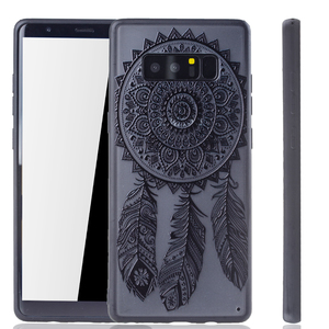 Handy H�lle Mandala f�r Samsung Galaxy Note 8 Design Case Schutzh�lle Motiv Traumf�nger Cover Tasche Bumper Schwarz