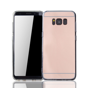 Samsung Galaxy S8 Handy H�lle Spiegel Mirror Soft-Case Schutz-Cover Rose Gold