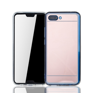 Huawei Honor 10 Handy Hlle Spiegel Mirror Soft-Case Schutz-Cover Rose Gold