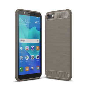 Schutzhlle Handyhlle fr Huawei Honor 7s Case Cover Carbon Optik Grau