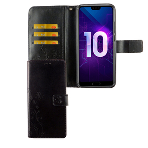 Huawei Honor 10 Handy Hlle Schutz-Tasche Cover Flip-Case Kartenfach Schwarz