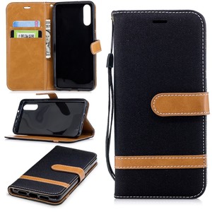 Huawei P20 Handy H�lle Schutz-Tasche Case Cover Kartenfach Etuis Wallet Schwarz