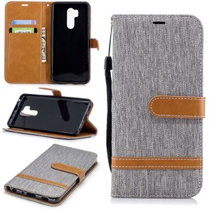 LG G7 Handy Hlle Schutz-Tasche Case Cover Kartenfach Etuis Book-Style Grau