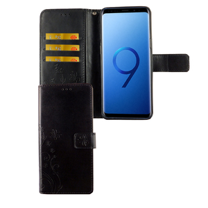 Samsung Galaxy S9 Handy H�lle Schutz-Tasche Cover Flip-Case Kartenfach Schwarz