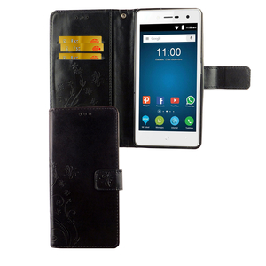 ZTE Blade L7 Handy H�lle Schutz-Tasche Cover Flip-Case Kartenfach Schwarz