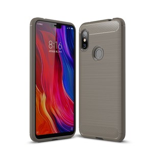 Schutzhlle Handyhlle fr Xiaomi Redmi Note 6 Case Cover Carbon Optik Grau