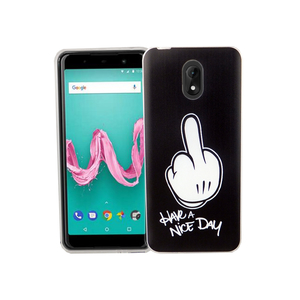 Wiko Lenny 5 Handy Hlle Schutz-Case Cover Bumper Have a nice day