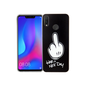 Huawei P Smart+ Handy Hlle Schutz-Case Cover Bumper Have a nice day