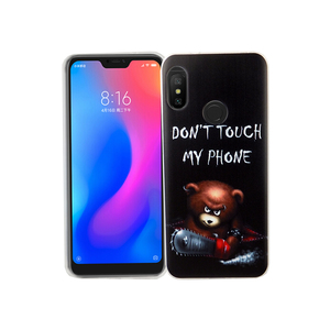 Xiaomi Redmi 6 Pro Handy H�lle Schutz-Case Cover Bumper Dont Touch My Phone B�r