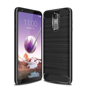 Schutzh�lle Handyh�lle f�r LG Q8 (2018) Case Cover Carbon Optik Schwarz