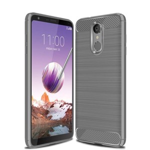 Schutzhlle Handyhlle fr LG Q8 (2018) Case Cover Carbon Optik Grau