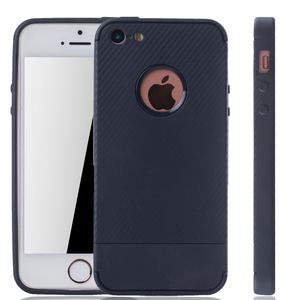 Apple iPhone 5 / 5s / SE Handyh�lle Schutzcase Carbon Optik Bumper Rot