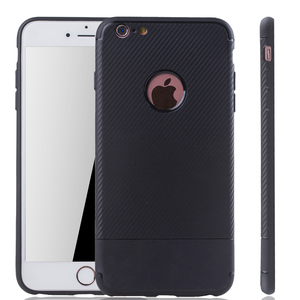 Apple iPhone 6 / 6s Handyhlle Schutzcase Carbon Optik Bumper Schwarz