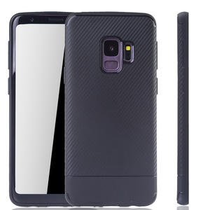 Samsung Galaxy S9 Handyh�lle Schutzcase Carbon Optik Bumper Schwarz