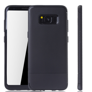 Samsung Galaxy S8 Handyh�lle Schutzcase Carbon Optik Bumper Schwarz