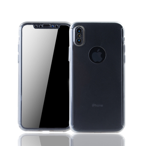 Handyh�lle Schutzh�lle f�r Apple iPhone XS Full Case Cover Displayschutz 360 Transparent