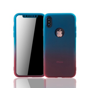 Handyh�lle Schutzh�lle f�r Apple iPhone XS Full Case Cover Displayschutz 360 Rot