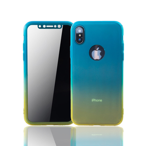 Handyh�lle Schutzh�lle f�r Apple iPhone XS Full Case Cover Displayschutz 360 Gelb