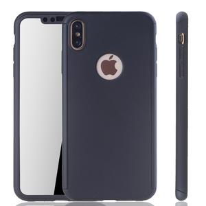 Handyh�lle Schutzh�lle f�r Apple iPhone XS Max Full Case Cover Displayschutz 360 Schwarz