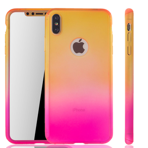 Handyh�lle Schutzh�lle f�r Apple iPhone XS Max Full Case Cover Displayschutz 360 Pink
