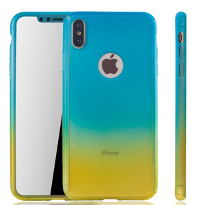 Handyh�lle Schutzh�lle f�r Apple iPhone XS Max Full Case Cover Displayschutz 360 Gelb