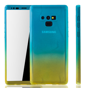 Handyh�lle Schutzh�lle f�r Samsung Galaxy Note 9 Full Case Cover Displayschutz 360 Gelb