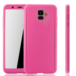 Handyh�lle Schutzh�lle f�r Samsung Galaxy A6 (2018) Full Case Cover Displayschutz 360 Pink