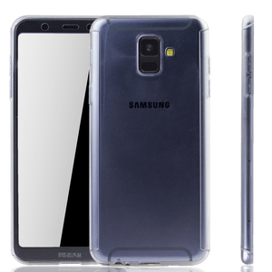 Handyh�lle Schutzh�lle f�r Samsung Galaxy A6 (2018) Full Case Cover Displayschutz 360 Transparent