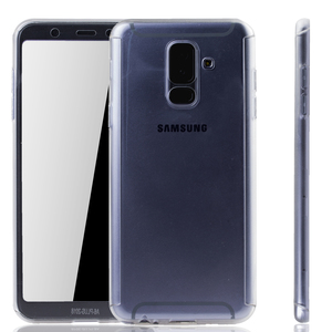 Handyhlle Schutzhlle fr Samsung Galaxy A6 Plus (2018) Full Case Cover Displayschutz 360 Transparent