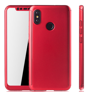 Handyhlle Schutzhlle fr Xiaomi Mi 8 Full Case Cover Displayschutz 360 Rot