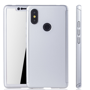 Handyh�lle Schutzh�lle f�r Xiaomi Mi 8 SE Full Case Cover Displayschutz 360 Silber