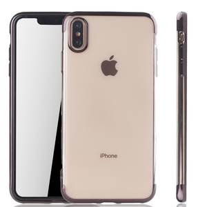Handyh�lle f�r Apple iPhone XS Max Schwarz - Clear - TPU Silikon Case Backcover Schutzh�lle in Transparent   Schwarz