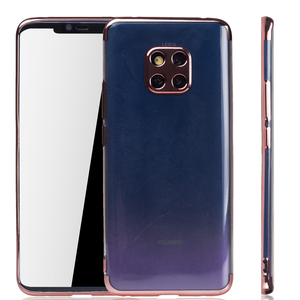 Handyhlle fr Huawei Mate 20 Pro Rose Pink - Clear - TPU Silikon Case Backcover Schutzhlle in Transparent   Rose Pink