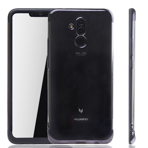 Handyhlle fr Huawei Mate 20 Lite Schwarz - Clear - TPU Silikon Case Backcover Schutzhlle in Transparent   Schwarz