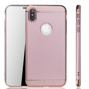 Apple iPhone XS Handy H�lle Schutz Case Bumper Hard Cover Pink