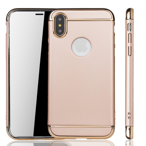 Apple iPhone XS Handy H�lle Schutz Case Bumper Hard Cover Gold