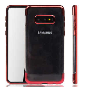Handyhlle fr Samsung Galaxy S10e Rot - Clear - TPU Silikon Case Backcover Schutzhlle in Transparent   Rot
