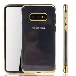 Handyhlle fr Samsung Galaxy S10e Gold - Clear - TPU Silikon Case Backcover Schutzhlle in Transparent   Gold