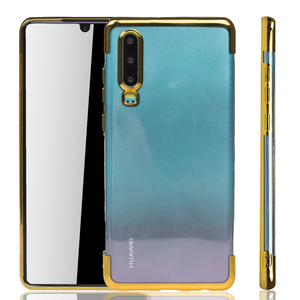 Handyh�lle f�r Huawei P30 Gold - Clear - TPU Silikon Case Backcover Schutzh�lle in Transparent   Gold