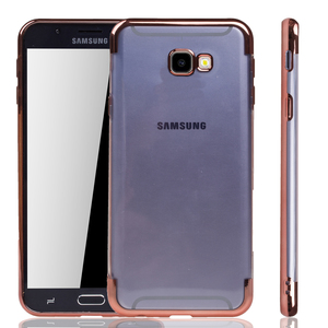 Handyhlle fr Samsung Galaxy J4+ Plus Rose Pink - Clear - TPU Silikon Case Backcover Schutzhlle in Transparent   Rose Pink