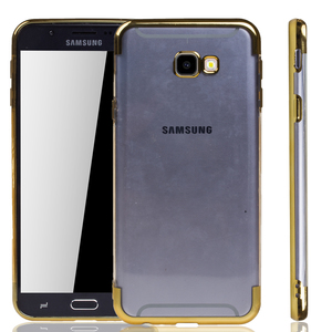 Handyh�lle f�r Samsung Galaxy J4+ Plus Gold - Clear - TPU Silikon Case Backcover Schutzh�lle in Transparent   Gold