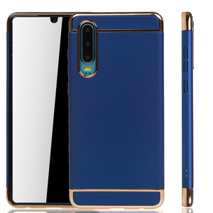 Huawei P30 Handy H�lle Schutz Case Bumper Hard Cover Blau