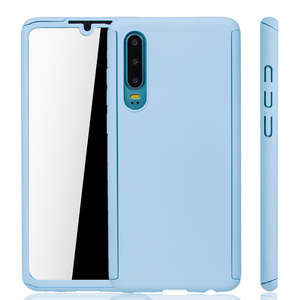 Handyh�lle Schutzh�lle f�r Huawei P30 Full Case Cover Displayschutz 360 Blau