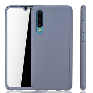 Handyh�lle Schutzh�lle f�r Huawei P30 Full Case Cover Displayschutz 360 Grau
