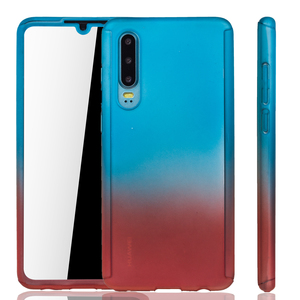 Handyh�lle Schutzh�lle f�r Huawei P30 Full Case Cover Displayschutz 360 Rot