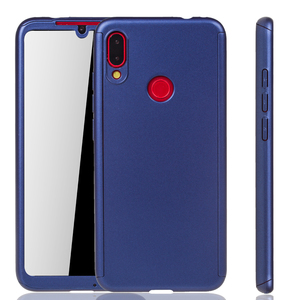 Handyh�lle Schutzh�lle f�r Xiaomi Redmi Note 7 / Redmi Note 7 Pro Full Case Cover Displayschutz 360 Blau