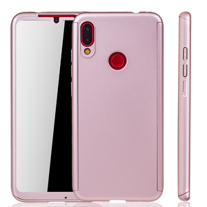 Handyh�lle Schutzh�lle f�r Xiaomi Redmi Note 7 / Redmi Note 7 Pro Full Case Cover Displayschutz 360 Rosa