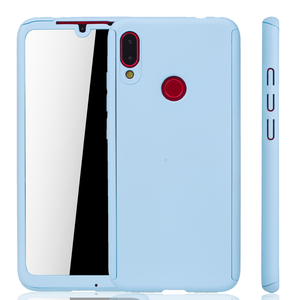 Handyh�lle Schutzh�lle f�r Xiaomi Redmi Note 7 / Redmi Note 7 Pro Full Case Cover Displayschutz 360 Blau